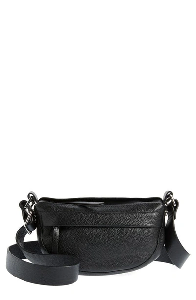 & Other Stories Leather Crossbody Bag In Black