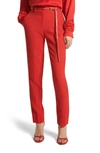 Michael Kors Samantha Double Crepe Sablé Slim-leg Pants In Poppy