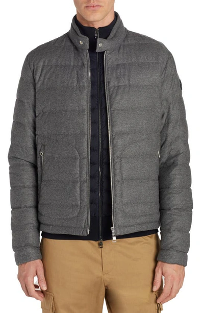 MONCLER ACORUS QUILTED FLANNEL DOWN JACKET