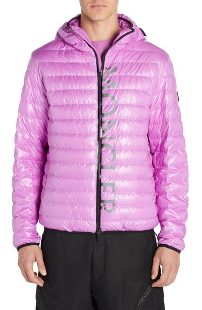 Moncler Lauzet Recycled Micro Ripstop Down Jacket In Pink