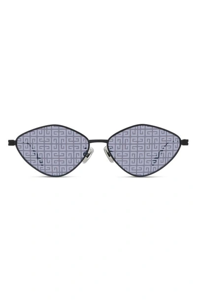 Givenchy Gv Speed 57mm Geometric Sunglasses In Matte Black 