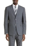 Thom Browne 4-bar Wool Blazer In Dark Grey