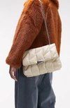 Topshop Saint Quilted Shoulder Bag In Brown