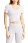 Zella Scoop Neck Support T-shirt In Lavender Sky
