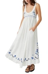 FREE PEOPLE MAGDA EMBROIDERED MAXI SUNDRESS