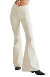 Free People Venice Beach Vegan Flare Pants In Worn White