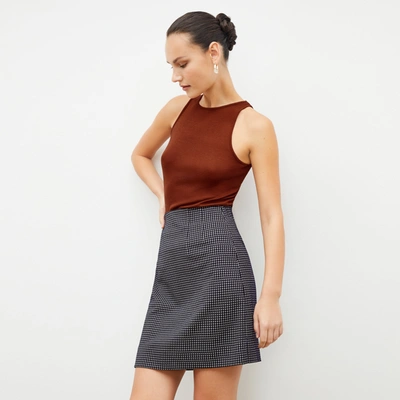 M.m.lafleur The Aubry Top - Ribbed Silk Jersey In Mars