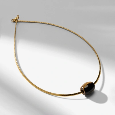 M.m.lafleur The Indy Necklace In Tiger Eye