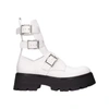 Alexander Mcqueen Leather Ankle Boots In White