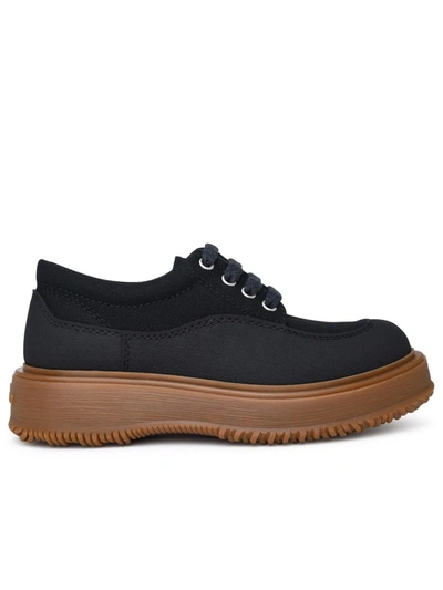 Hogan Untraditional Blue Tech Fabric Sneakers In Black