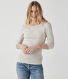 Michael Stars Dot 3/4 Sleeve Tee In Cement In Cement