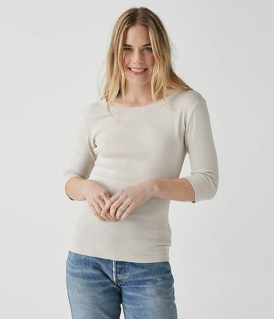 Michael Stars Dot 3/4 Sleeve Tee In Cement