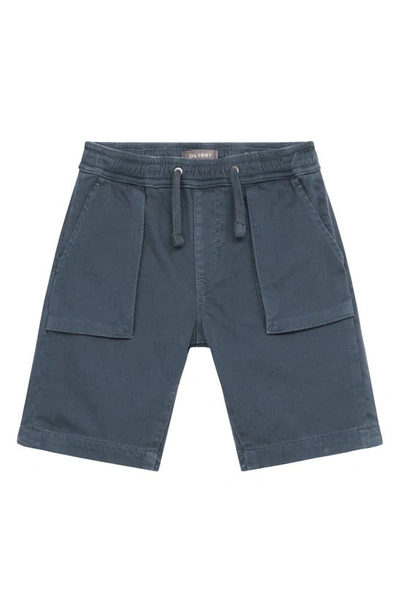 Dl1961 Kids' Jackson Knit Denim Shorts In Dark Stone Blue