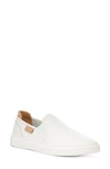 Ugg 1130779 Womens Logo Leather Slip-on Sneakers In Bright White