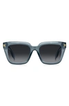 Marc Jacobs 52mm Gradient Square Sunglasses In Blue/ Grey Shaded