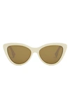 Fendi Logo Acetate Cat-eye Sunglasses In Ivory / Brown