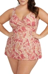 Artesands Plus Size Delacroix Swimdress In Coral