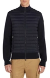 MONCLER QUILTED DOWN & KNIT CARDIGAN