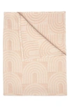 Crane Baby Jacquard Cotton Blanket In Pink