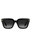 Marc Jacobs 52mm Gradient Square Sunglasses In Black/ Grey Shaded