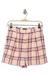 Rag & Bone Ivy Plaid Short In Pinkpld