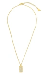 Sterling Forever Vaylen Pavé Cubic Zirconia Pendant Necklace In Gold