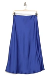 RENEE C SOLID SATIN MIDI SKIRT