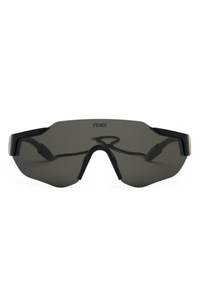 Fendi Sport Baguette Mask-frame Acetate Sunglasses In Black