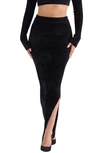 House Of Cb Chenille Maxi Skirt In Black