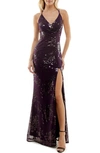 SPEECHLESS SEQUIN RUCHED MESH DRESS