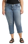Silver Jeans Co. Elyse Capri Jeans In Indigo