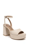 Zodiac Priya Ankle Strap Platform Sandal In Birch