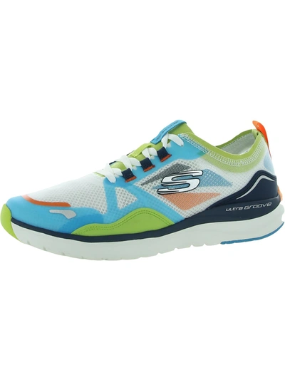 Skechers Ultra Groove-fired Up Mens Workout Fitness Sneakers In Multi