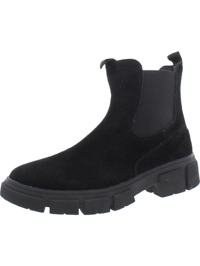 Aqua College Petra Womens Suede Waterproof Chelsea Boots In Black