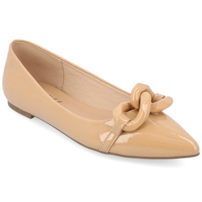 Journee Collection Women's Clareene Flats Women's Shoes In Beige