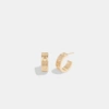 Coach Outlet Signature Huggie Earrings In Gold