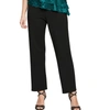 Alex Evenings Shimmer Metallic Knit Straight Leg Pants In Black