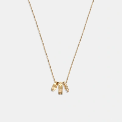Coach Outlet Signature Rondell Necklace In Gold
