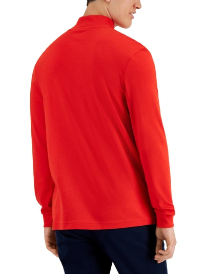 Club Room Mens Cotton Long Sleeve T-shirt In Red