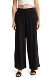 RENEE C RENEE C WIDE LEG LINEN BLEND PANTS