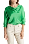 RENEE C RENEE C COWL NECK SATIN BLOUSE