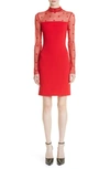 Givenchy 4g-print Tulle-panelled Minidress In Vermillon