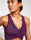 Alo Yoga Wild Thing Racerback Bra In Dark Plum