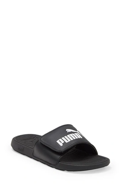 Puma Cool Cat 2.0 V Slide Sandal In Black- Silver