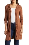 GO COUTURE GO COUTURE RAGLAN SLEEVE HOODED CARDIGAN