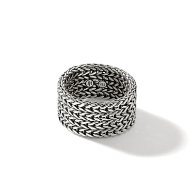 John Hardy Rata Chain Band Ring In Silver