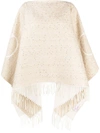 VALENTINO VALENTINO VLOGO SIGNATURE WOOL PONCHO