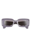 Loewe Anagram Rectangle Acetate Sunglasses In Shiny Violet