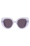 Loewe Oversized Acetate Butterfly Sunglasses In Shiny Violet / Violet