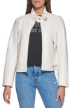 Levi's Faux-leather Moto Racer Jacket In Oyster
